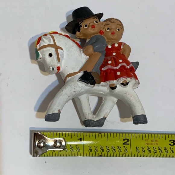 Horse couple Hand Painted Spanish Mud People - Picture 9 of 13